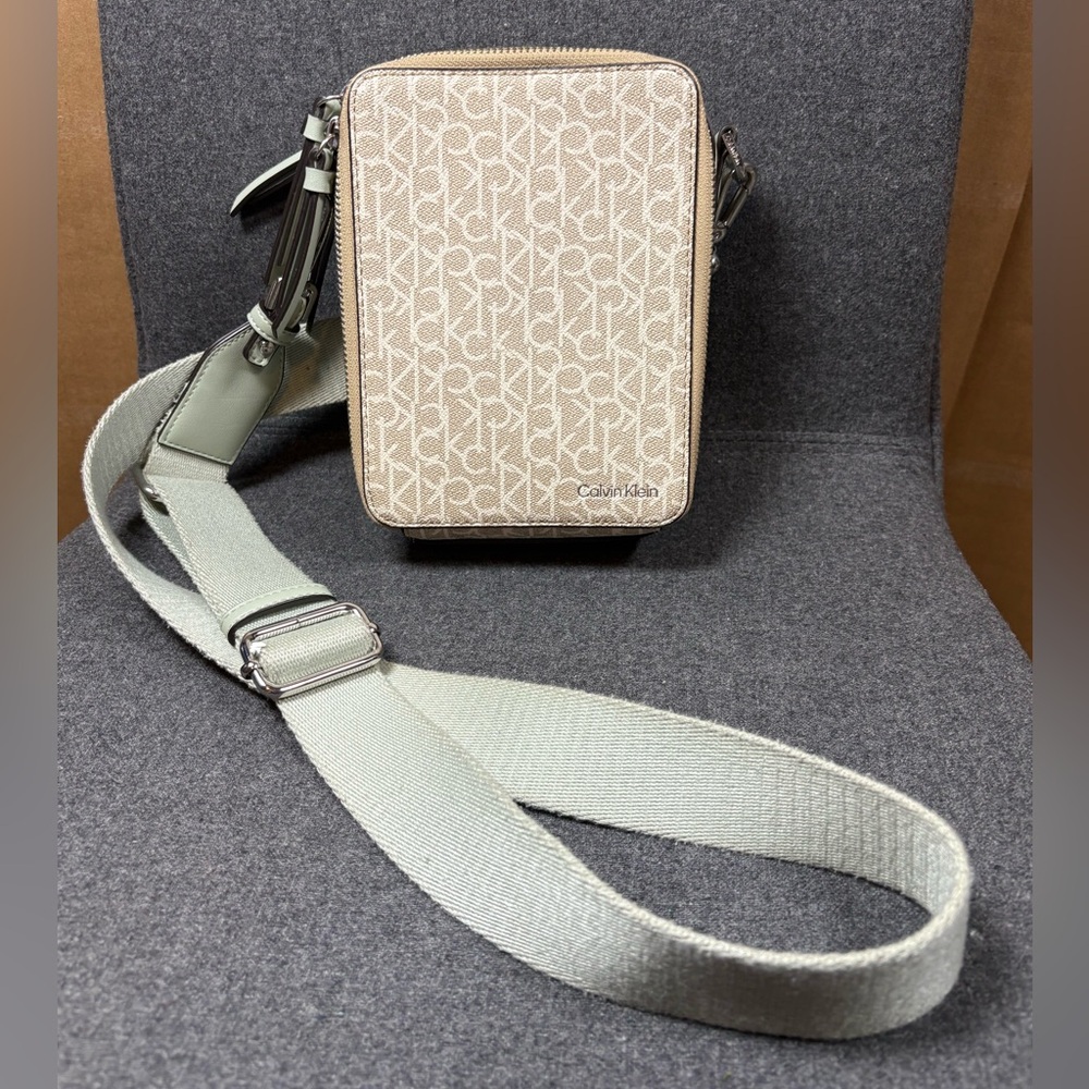 Calvin Klein Monogram Beige Belt Bag